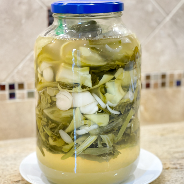 Fermented mustard green soup dua cai chua